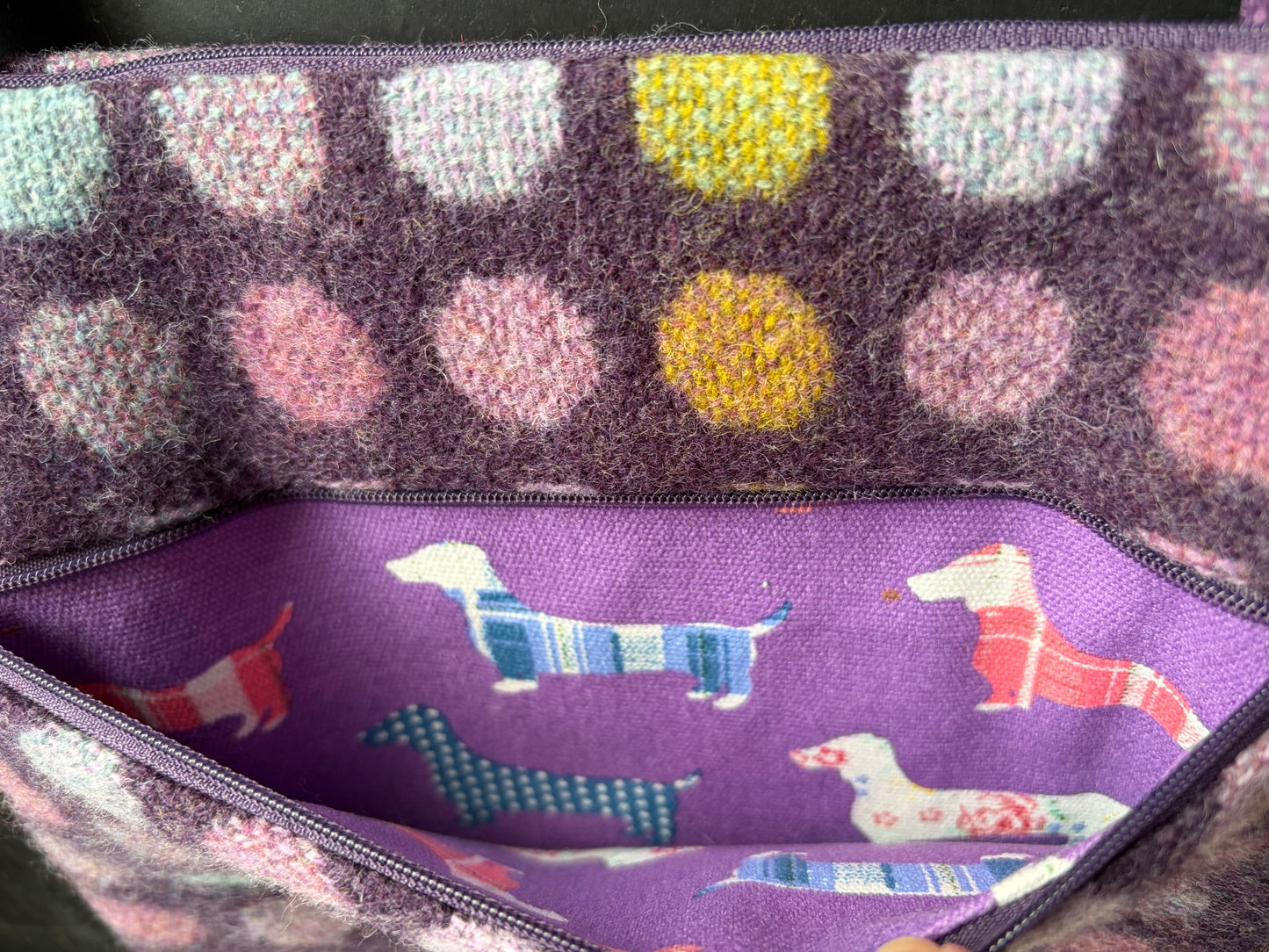 Wool crossbody bag