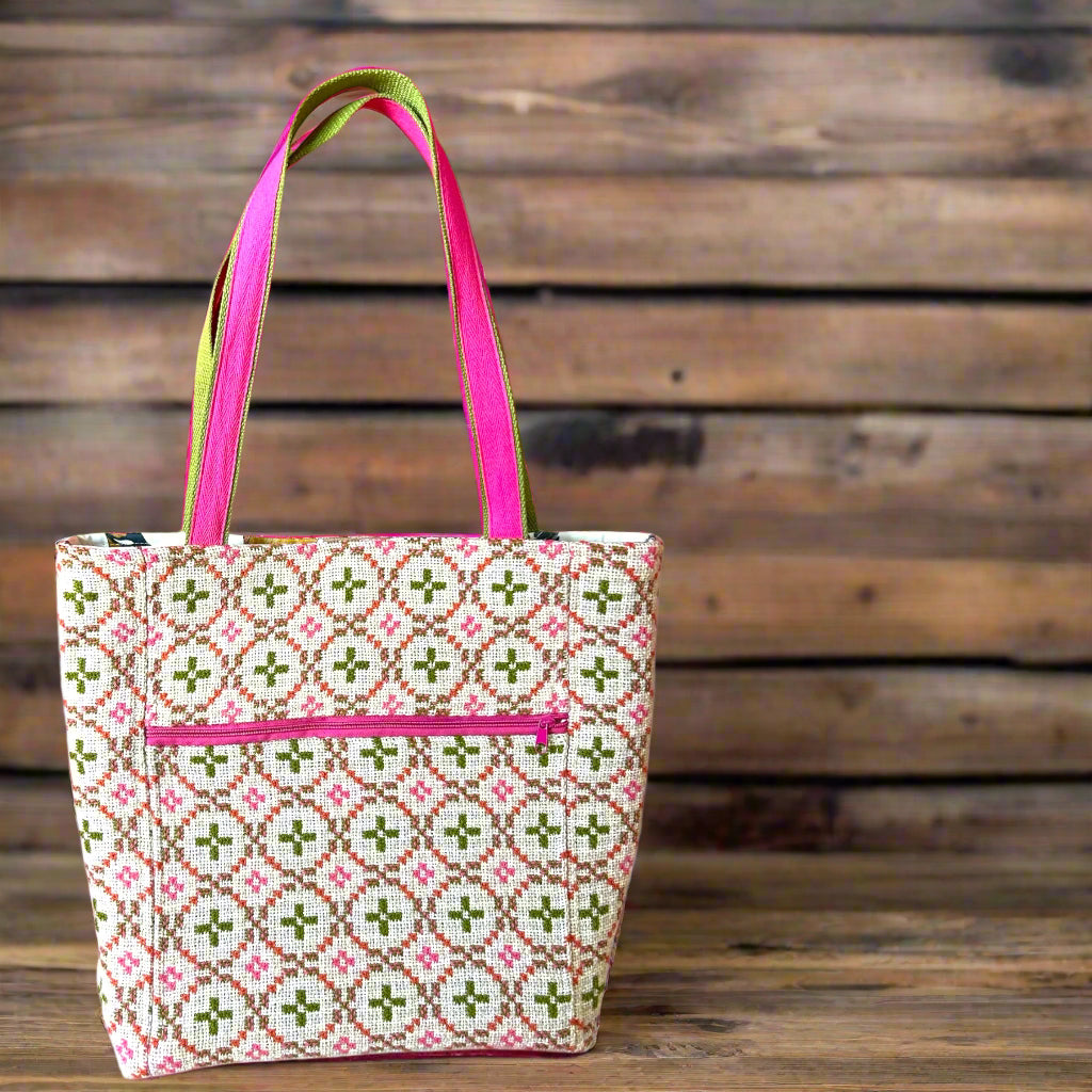 Vintage upcycled Welsh tapestry Shopper tote bag