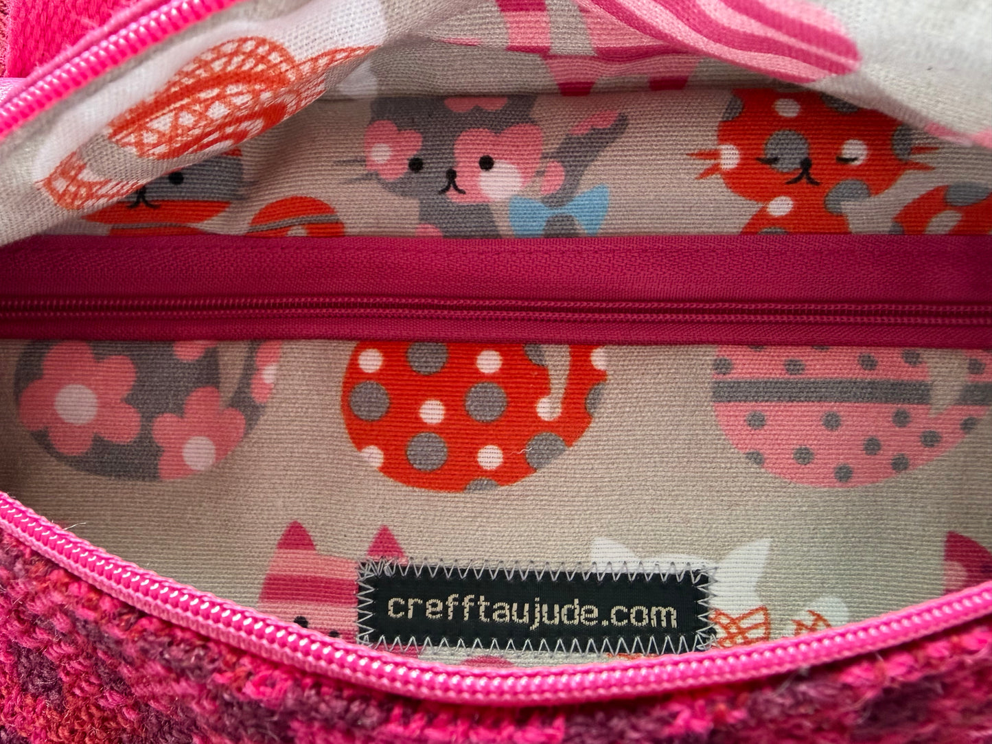 Welsh Wool tapestry and leather crossbody bumbag