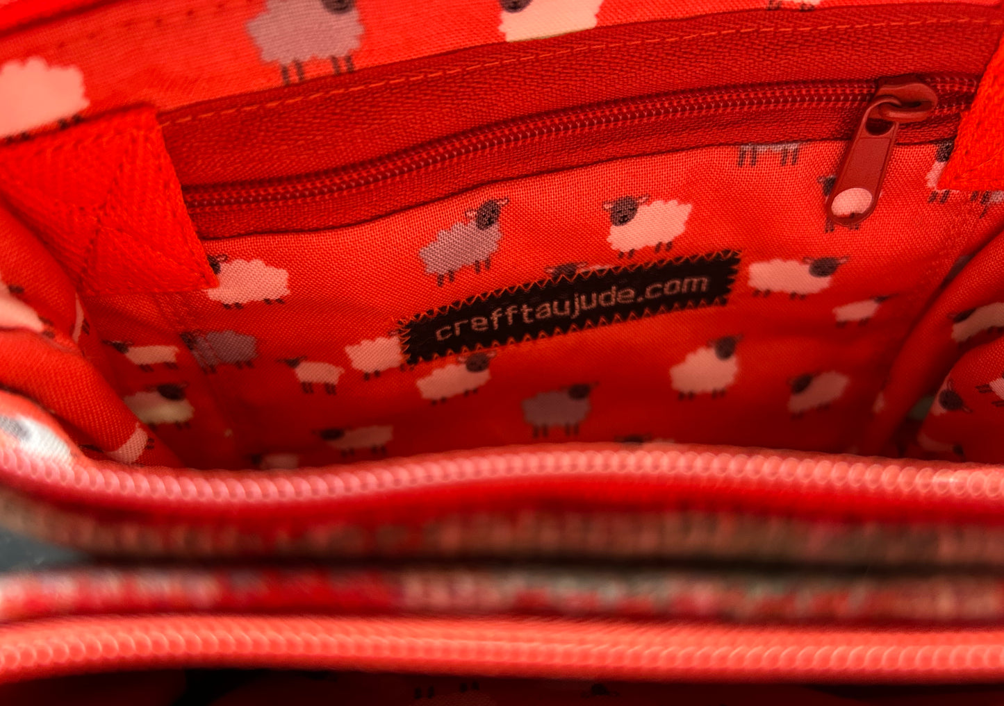 Small Crossbody bag, double pouched with zip pocket