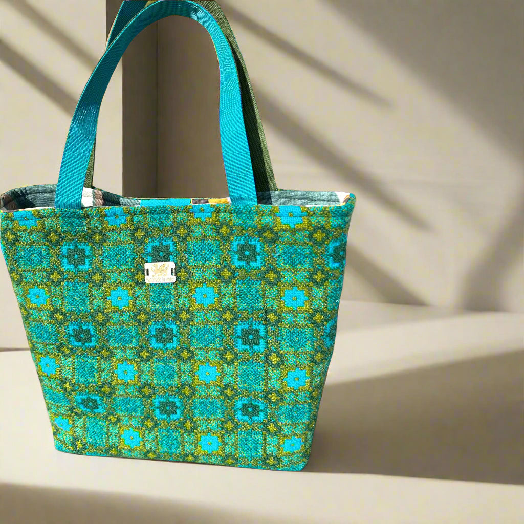 Vintage Welsh tapestry Shopper tote