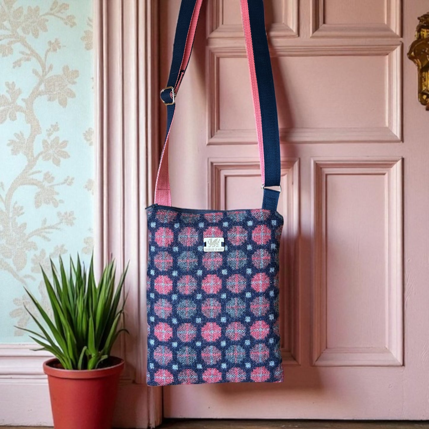 Wool crossbody handbag