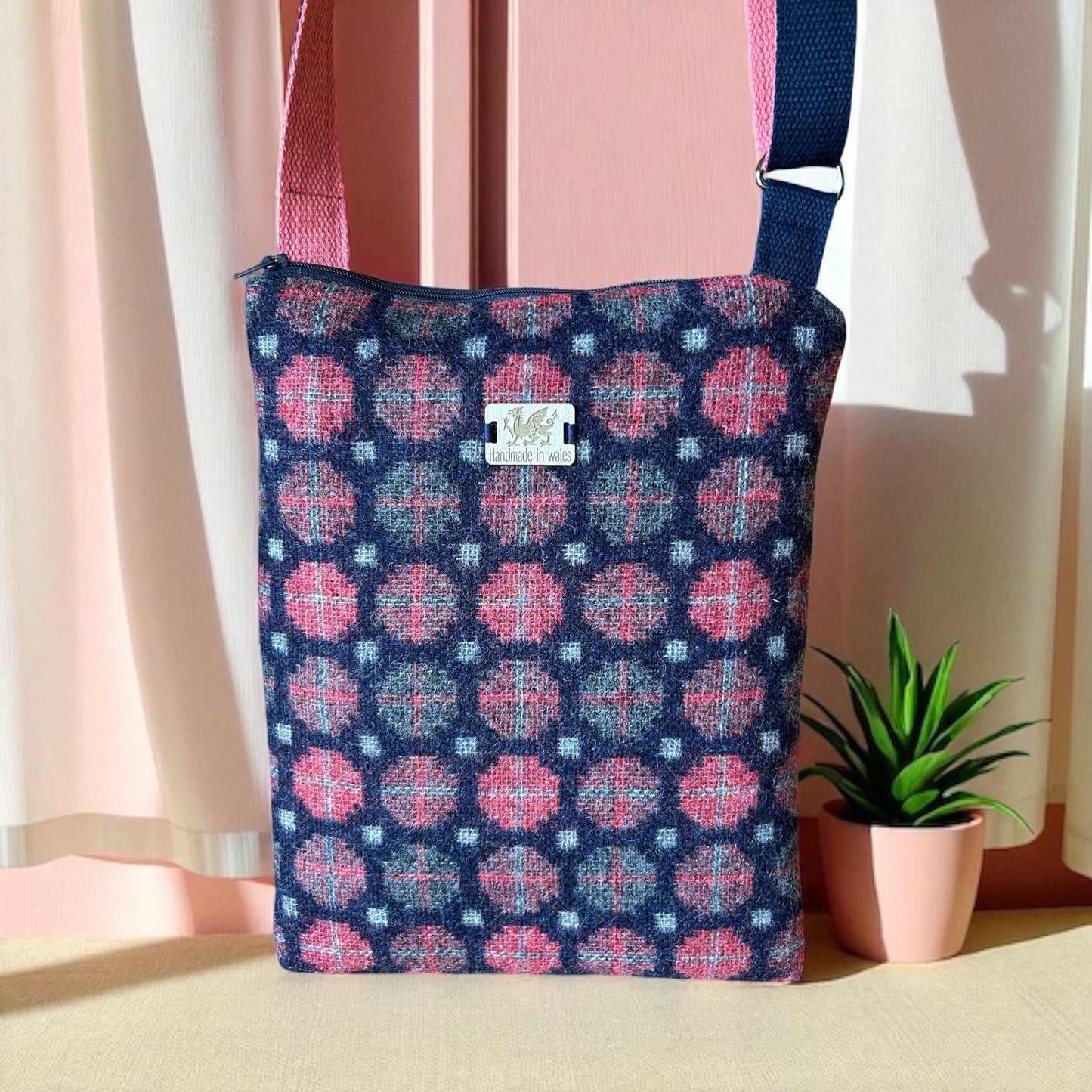 Wool crossbody handbag