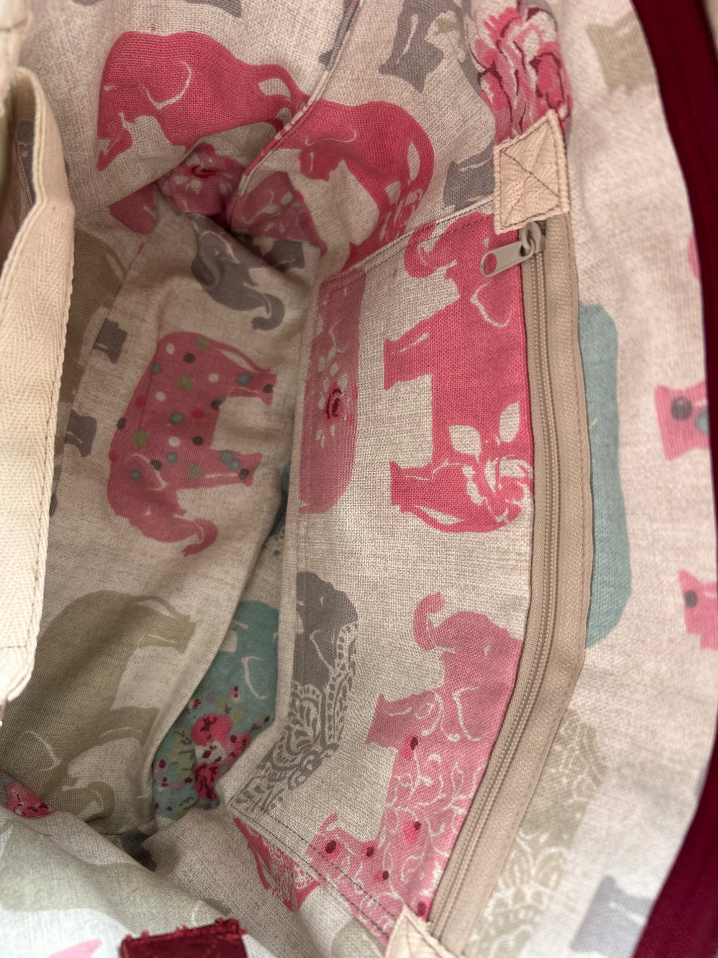 Upcycled Wool mix Bucket shoulder bag with Leather base