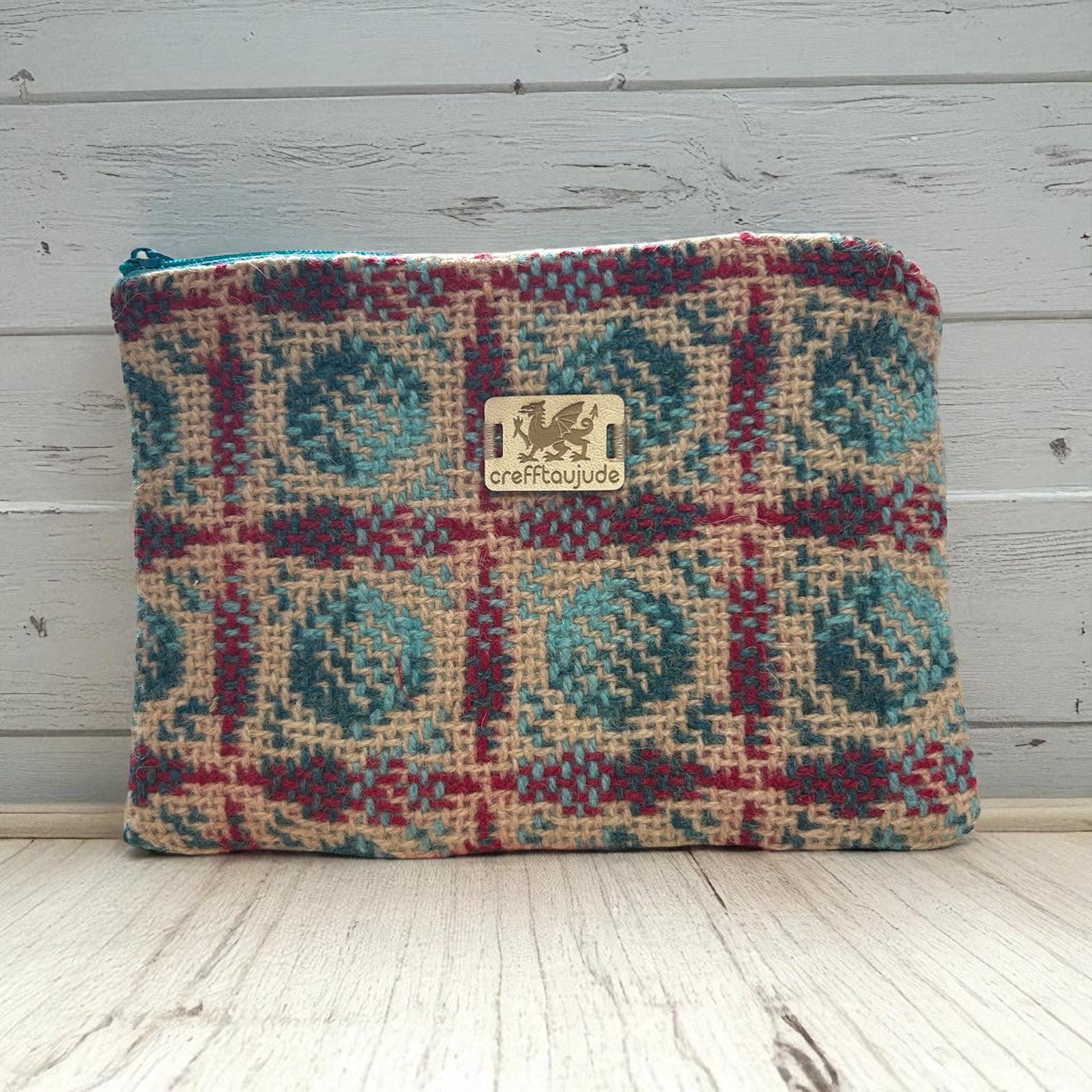 Upcycled wool mix XL purse