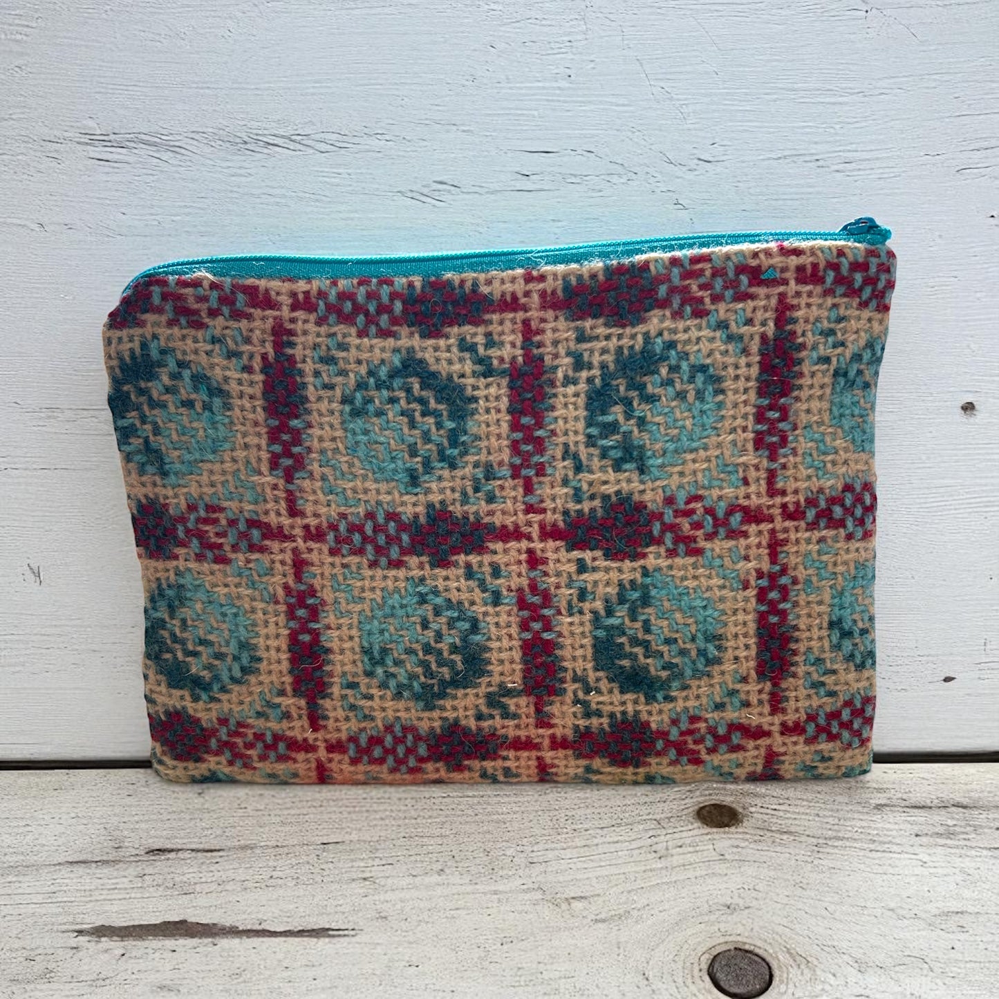 Upcycled wool mix XL purse