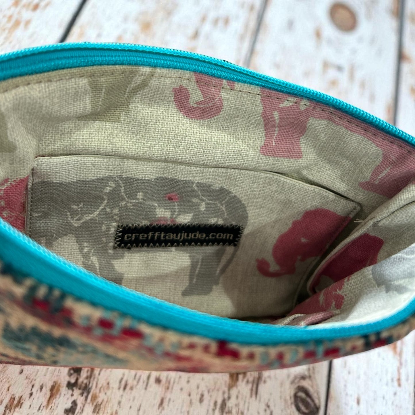 Upcycled wool mix XL purse