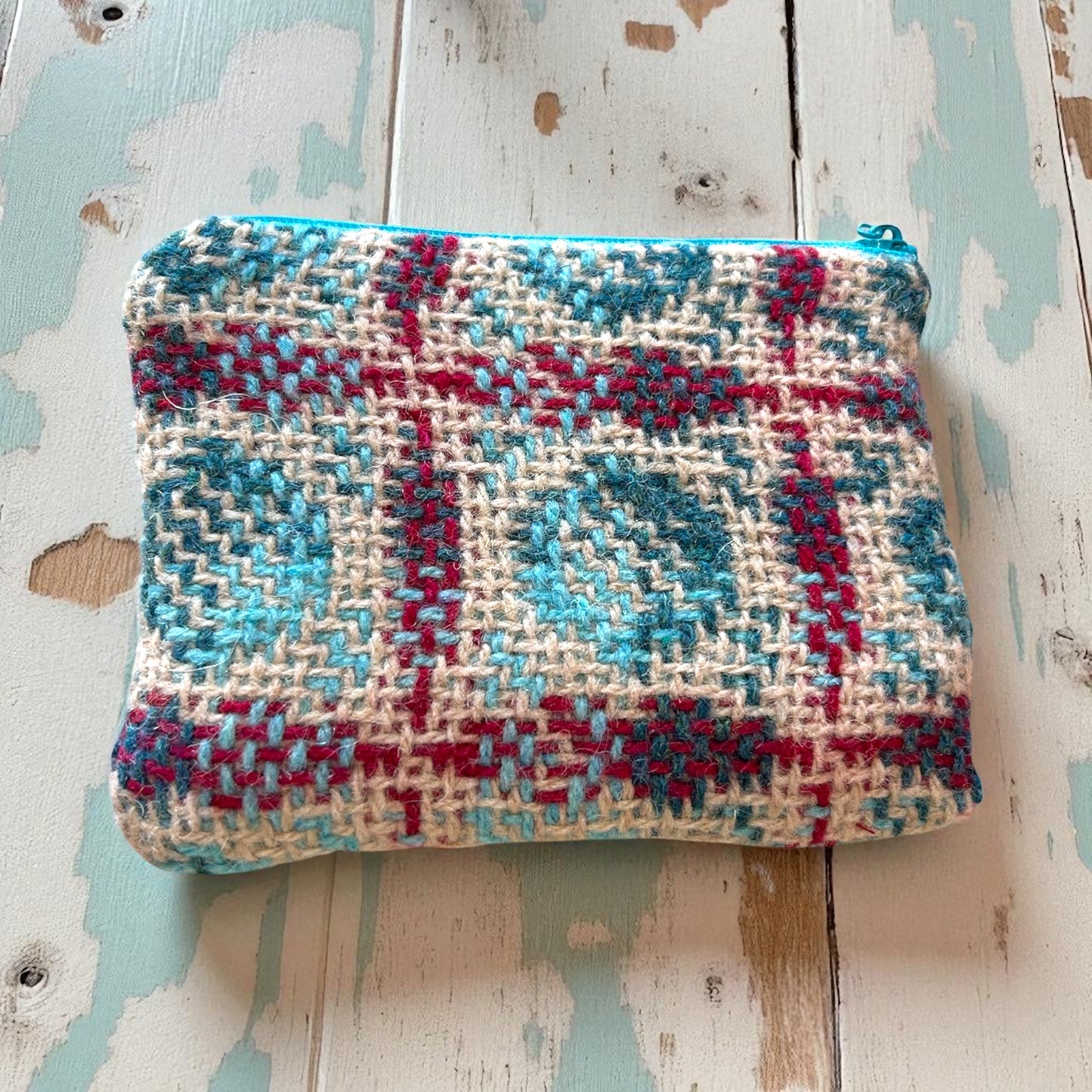 Upcycled wool mix purse