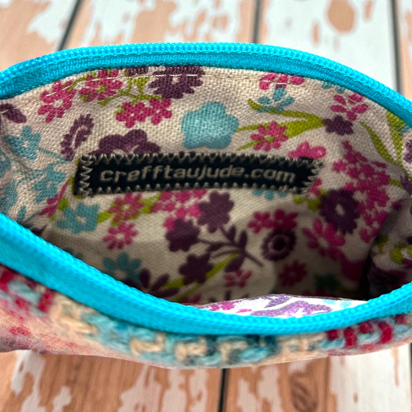 Upcycled wool mix coin purse