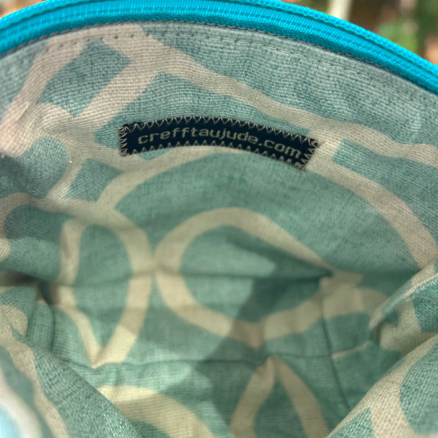 Upcycled wool mix make up bag