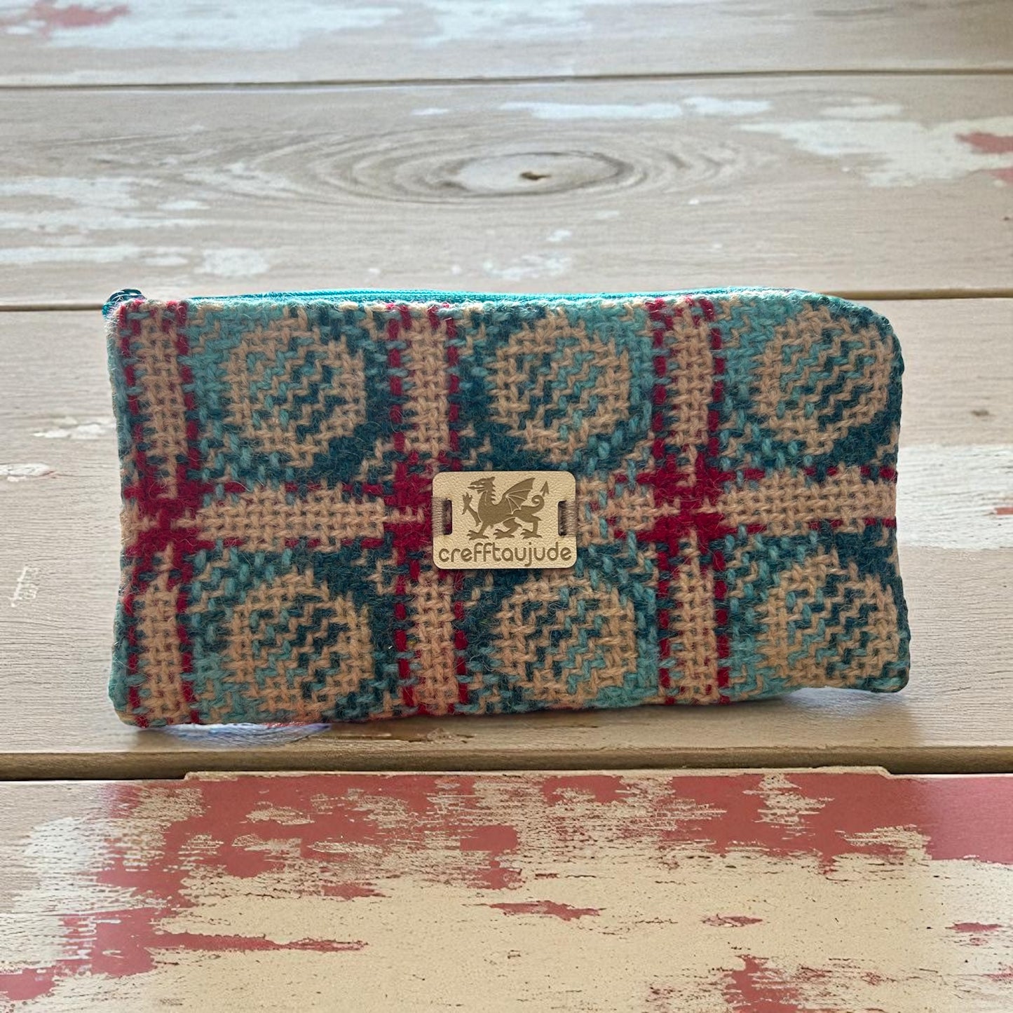 Upcycled wool mix purse or glasses case