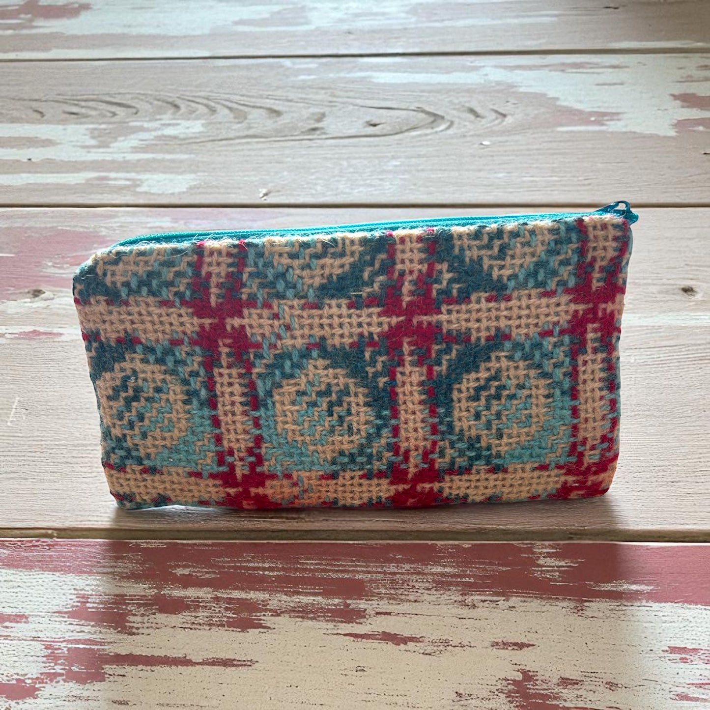 Upcycled wool mix purse or glasses case