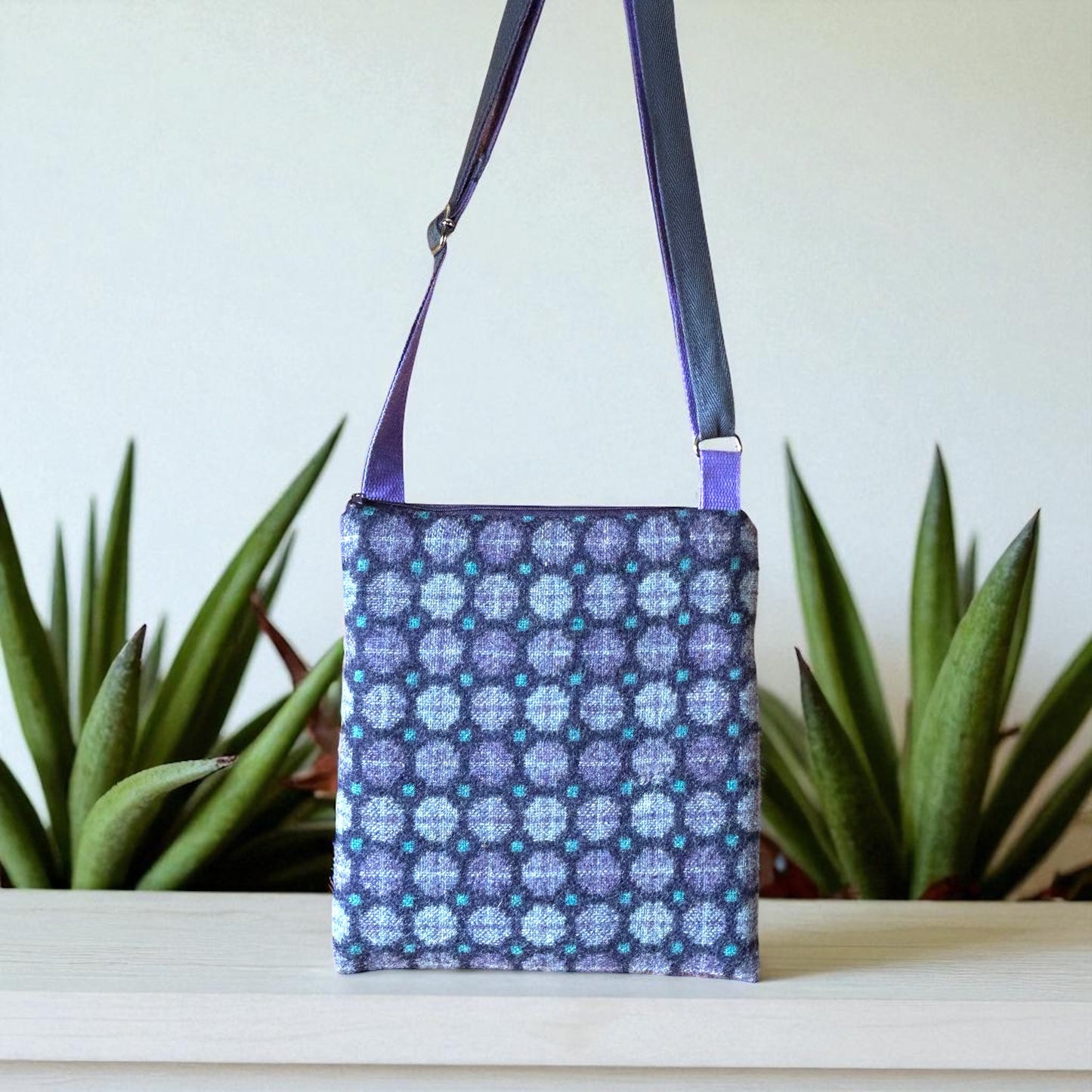 Handmade Wool crossbody handbag