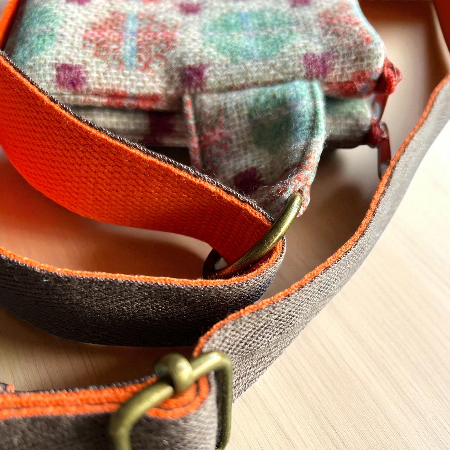 Small Crossbody bag, double pouched with zip pocket
