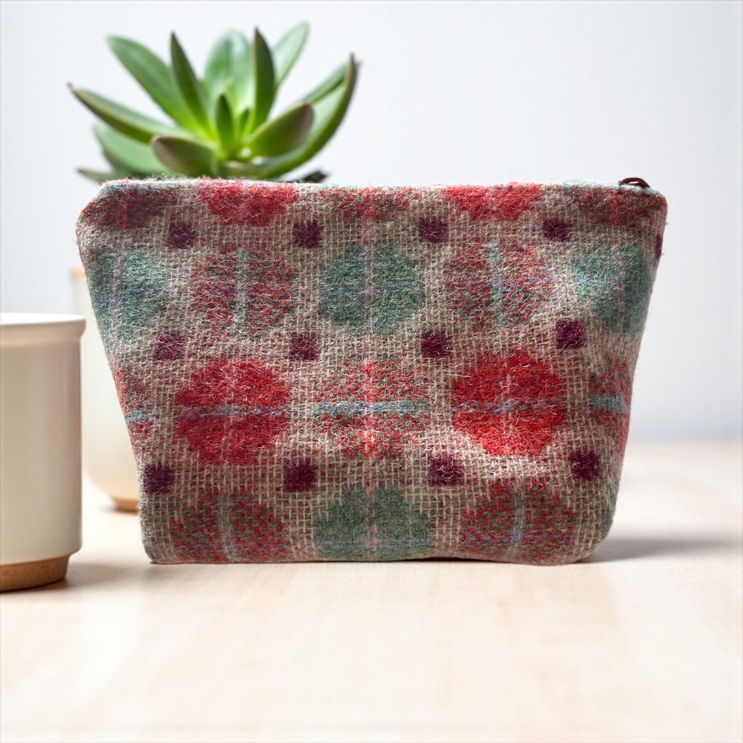 Wool make-up bag