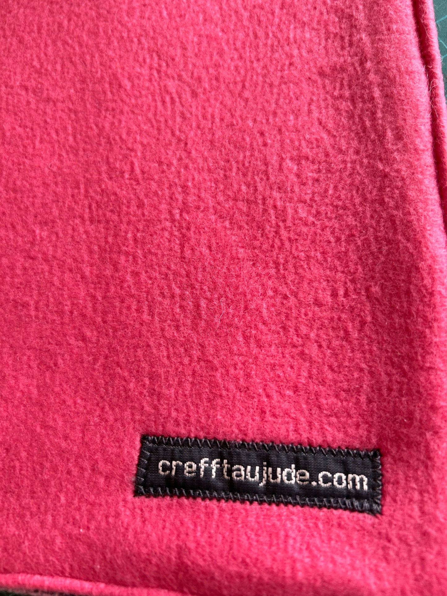 Handmade upcycled Wool and fleece scarf