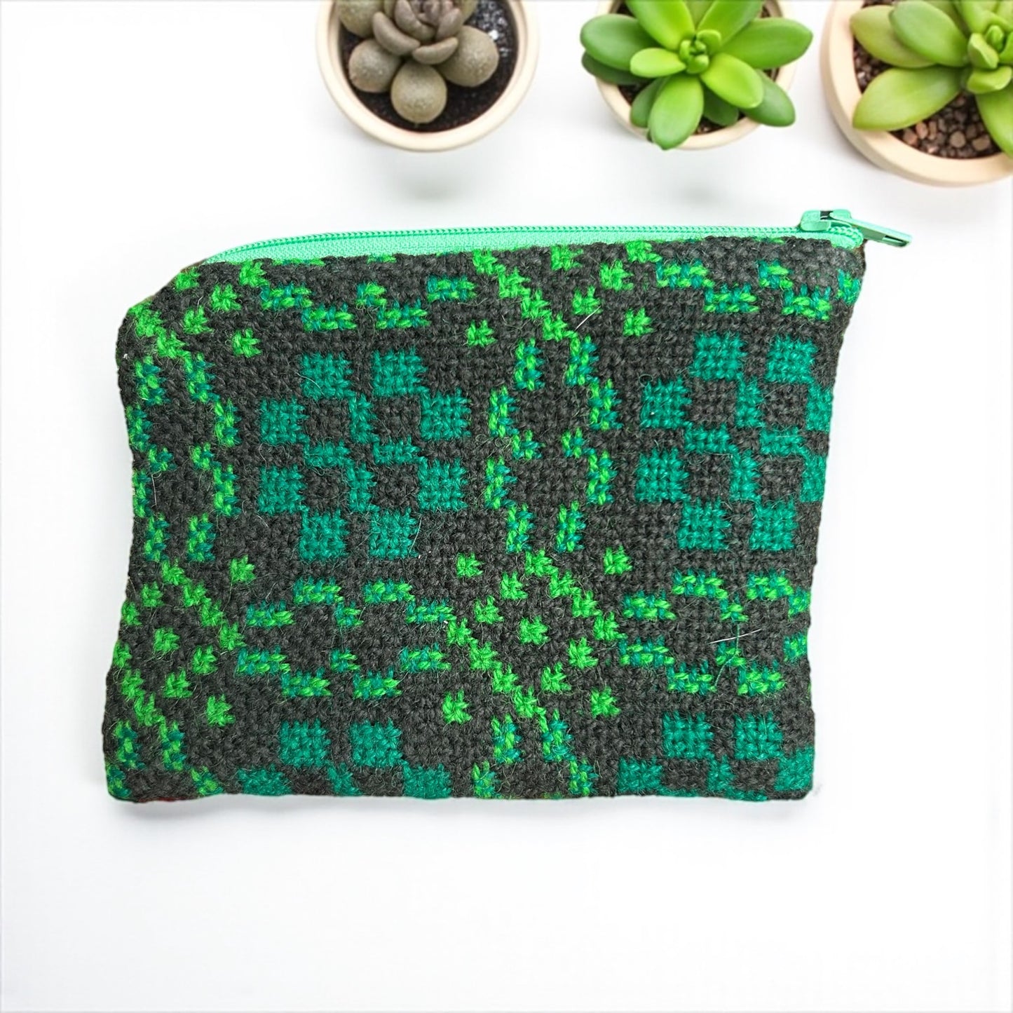 Vintage Welsh wool tapestry purse