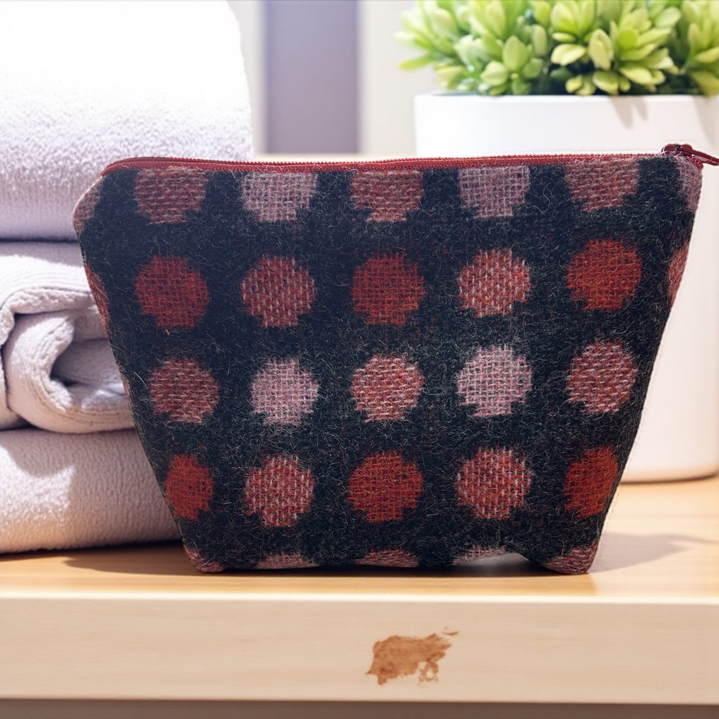Contemporary Wool make up bag