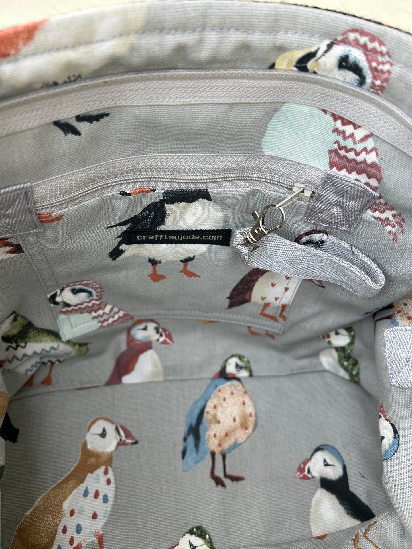 Handmade vintage upcycled Wool and real leather bucket bag