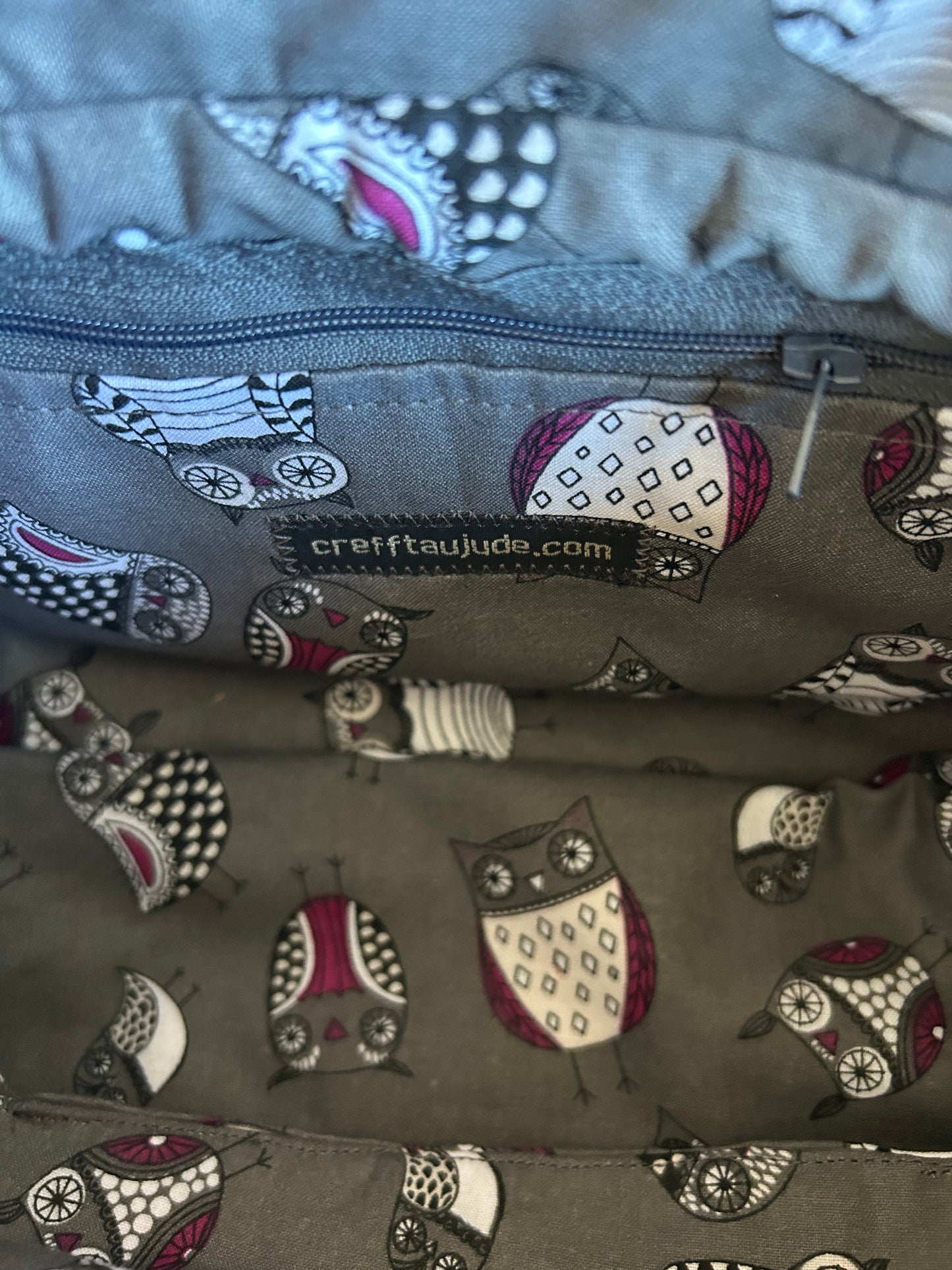 Welsh tapestry and leather baguette shoulder bag