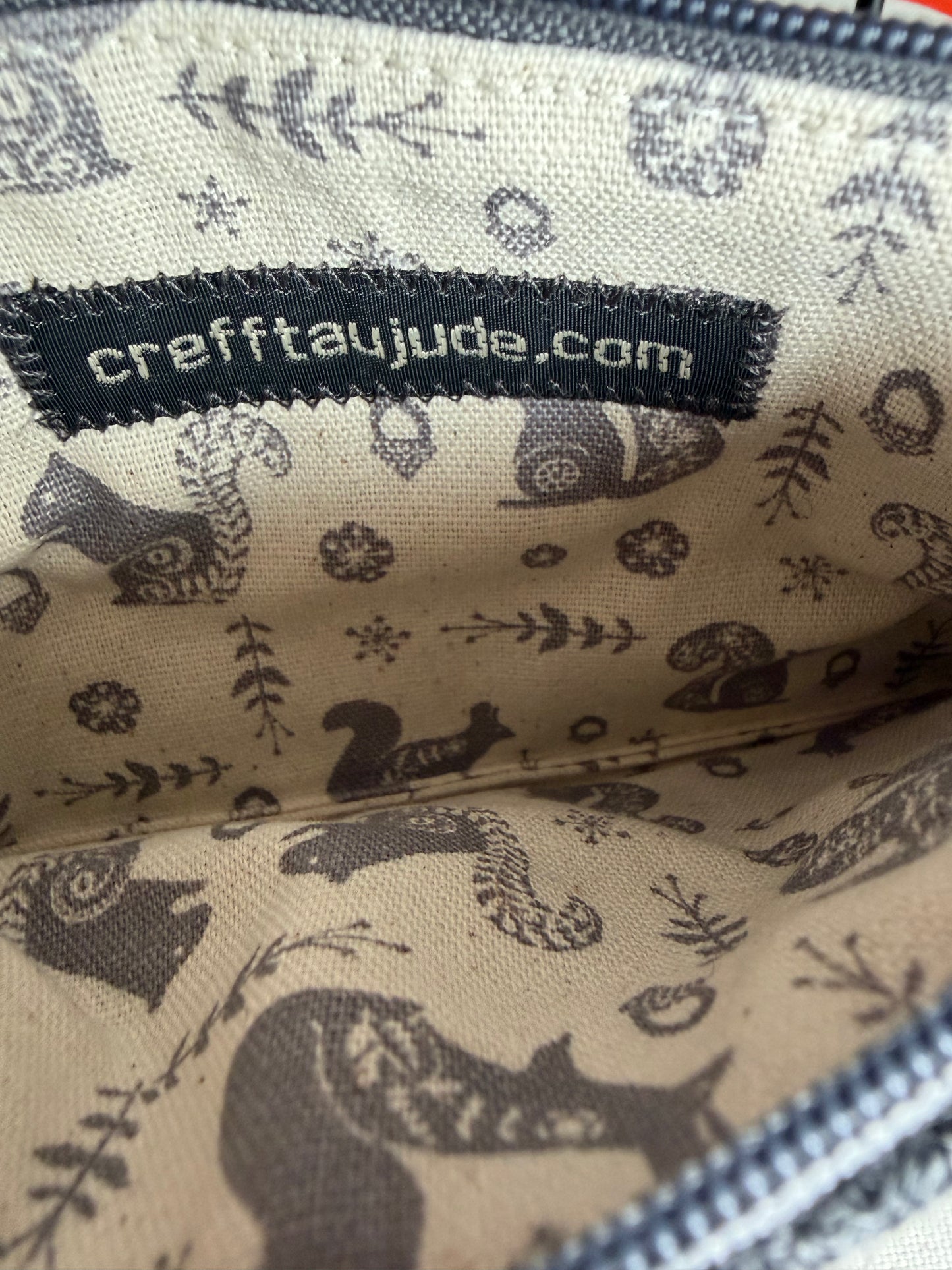 Handmade Wool Glasses Case — Charcoal Grey & Silver | Zipped | G-052
