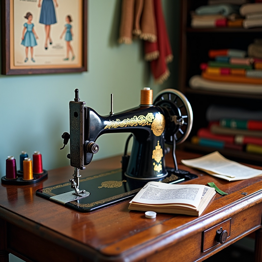 My sewing journey began with a Singer Treadle sewing machine.......