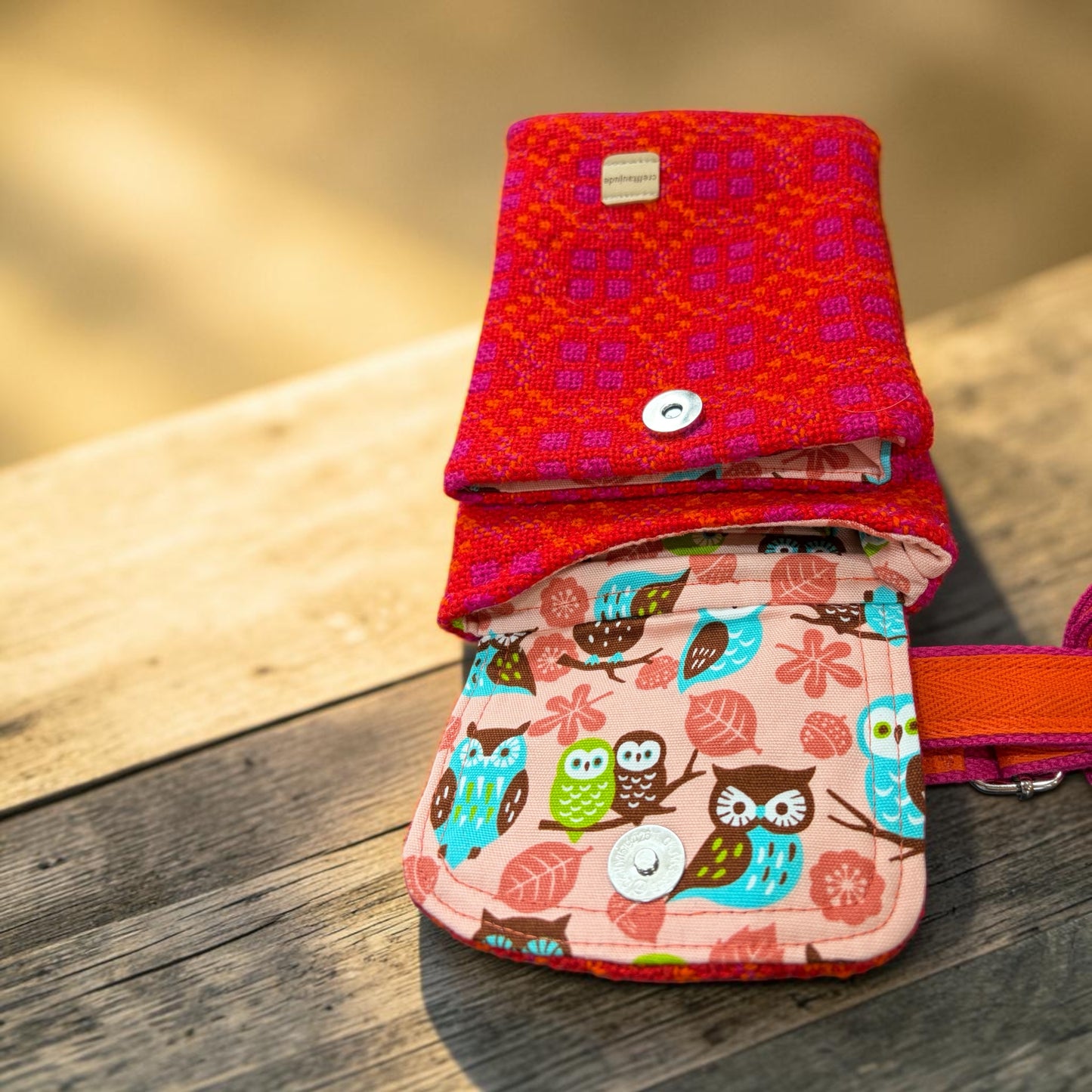 The Melindwr mini phone bag in Welsh tapestry