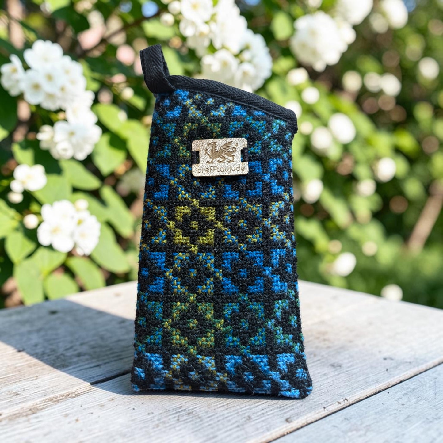 Welsh tapestry glasses case