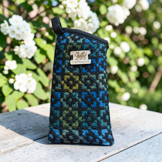 Welsh tapestry glasses case