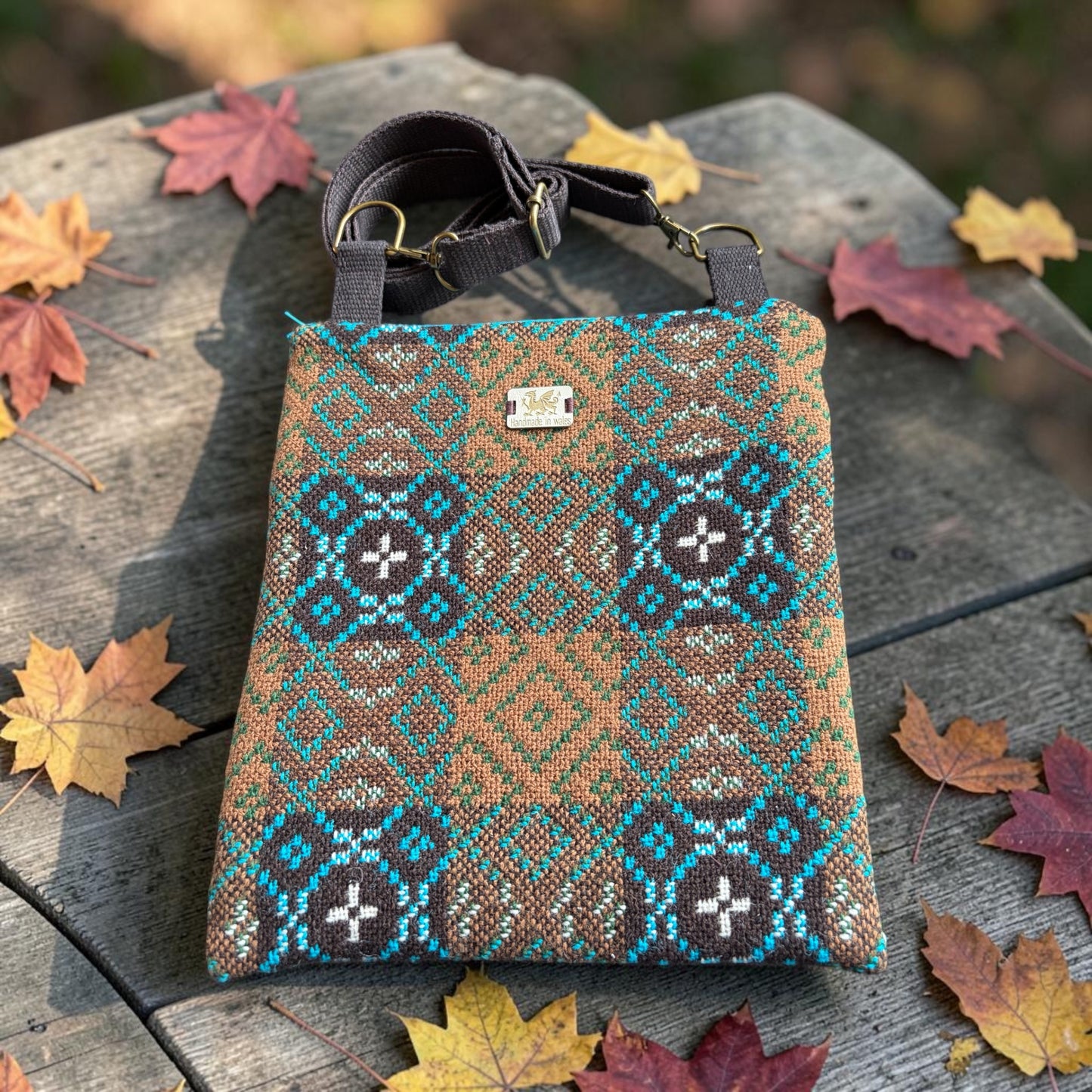Welsh wool tapestry crossbody bag