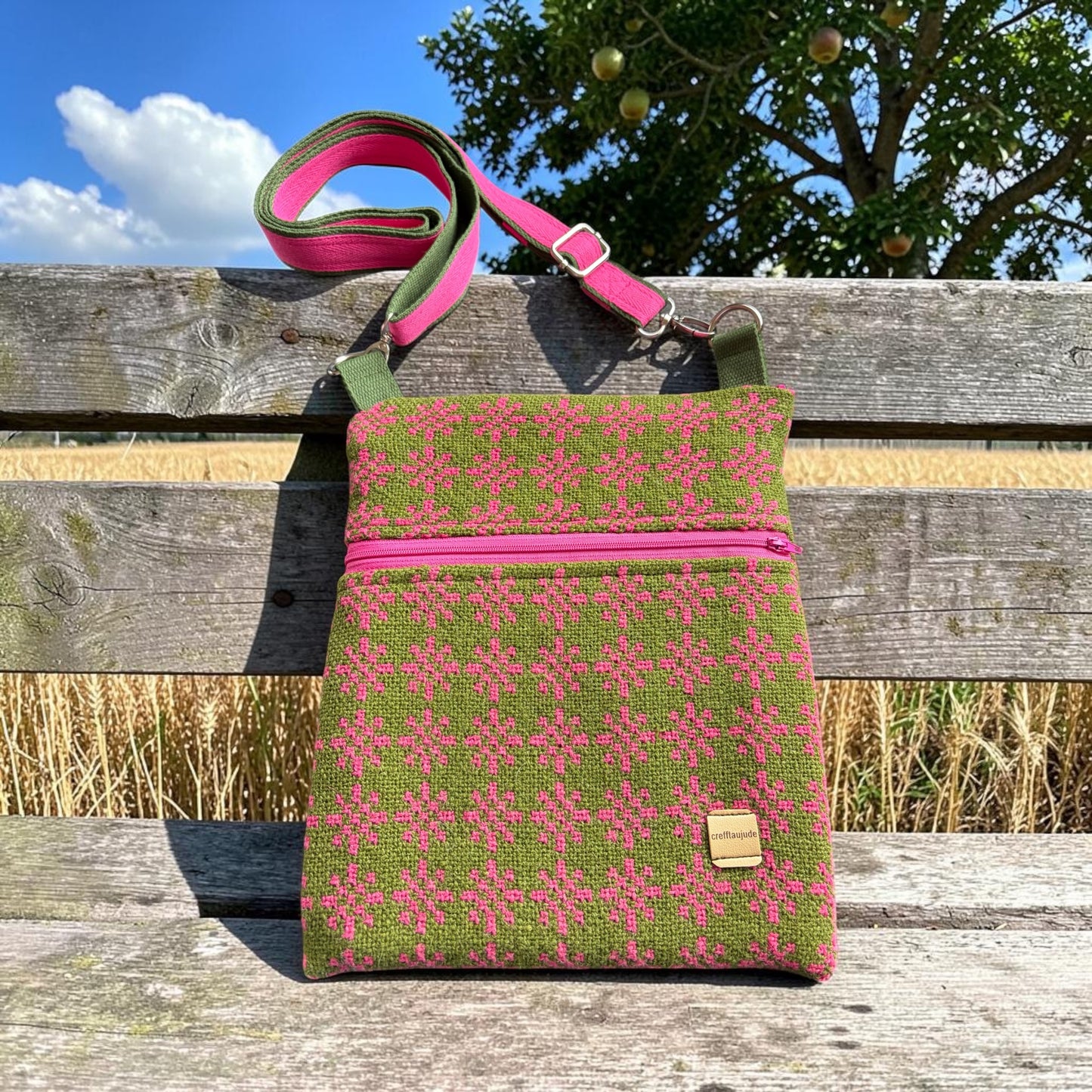 Welsh wool tapestry crossbody handbag