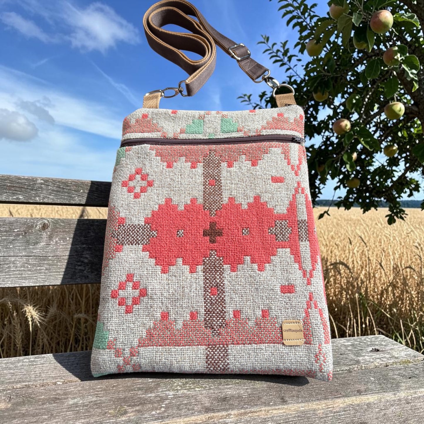 Welsh wool tapestry crossbody bag