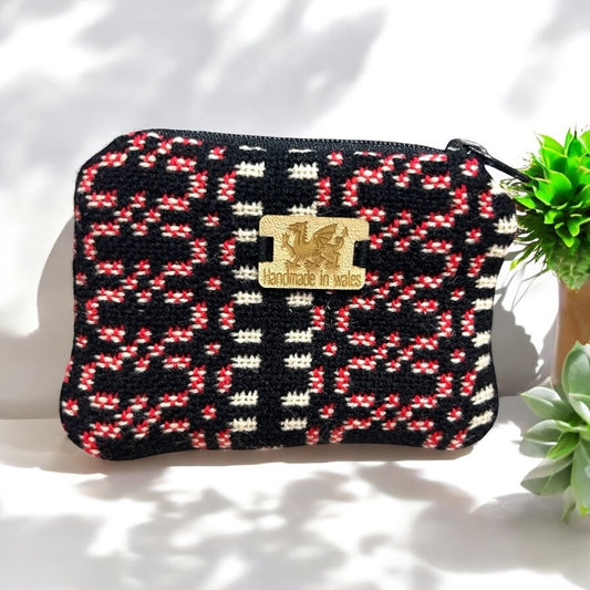 Welsh tapestry and real leather Purse