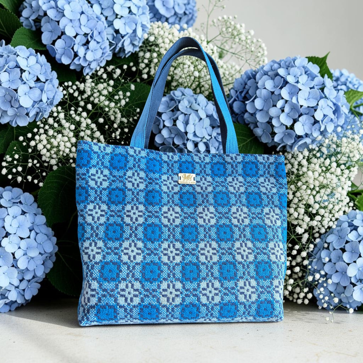 The Teifi tote in Welsh tapestry