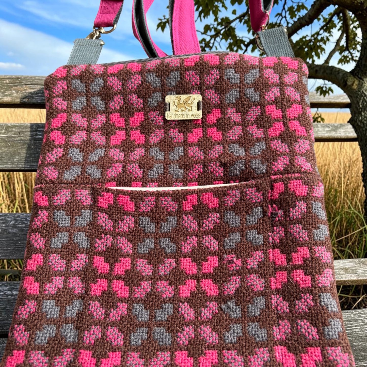 Welsh wool tapestry crossbody bag