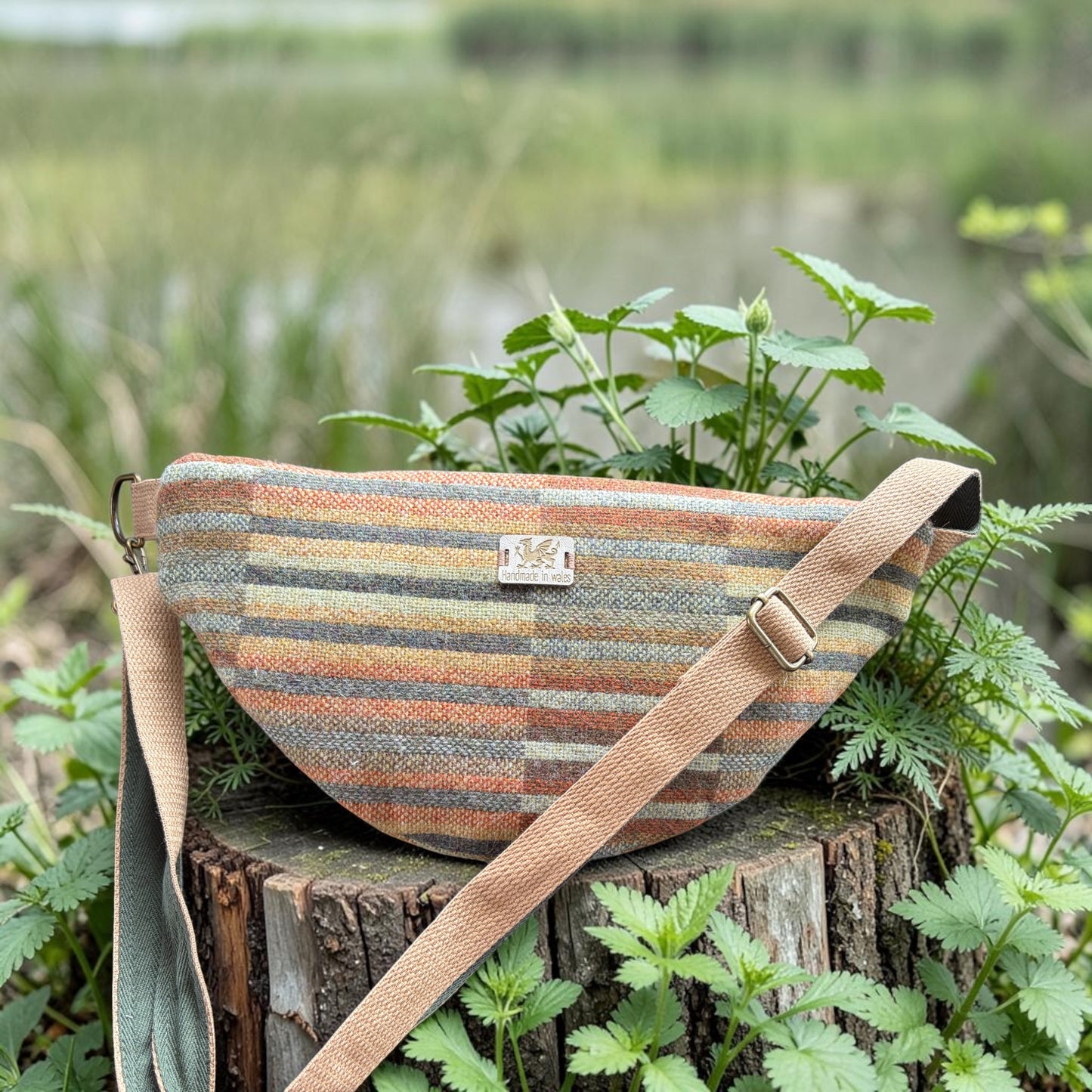 Wool & Leather Crossbody Bum Bag