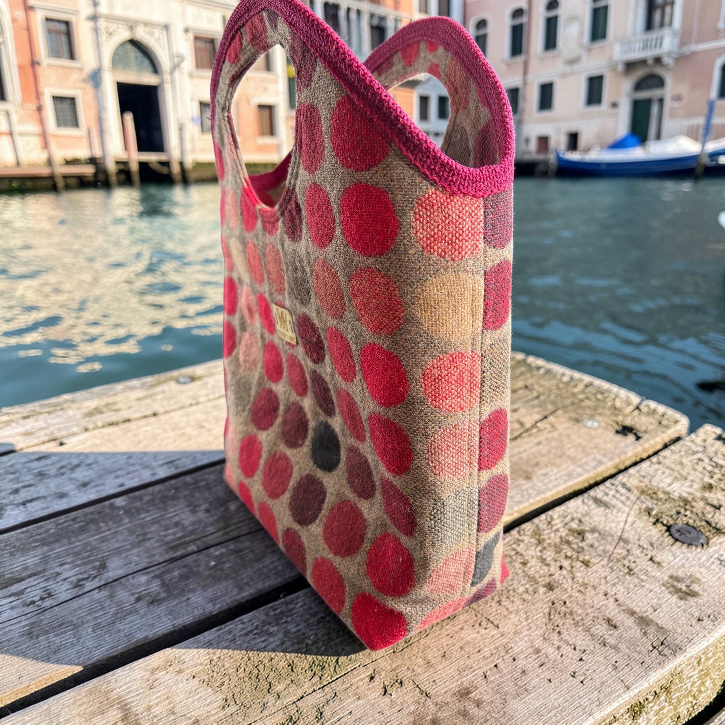 Handcrafted wool handbag