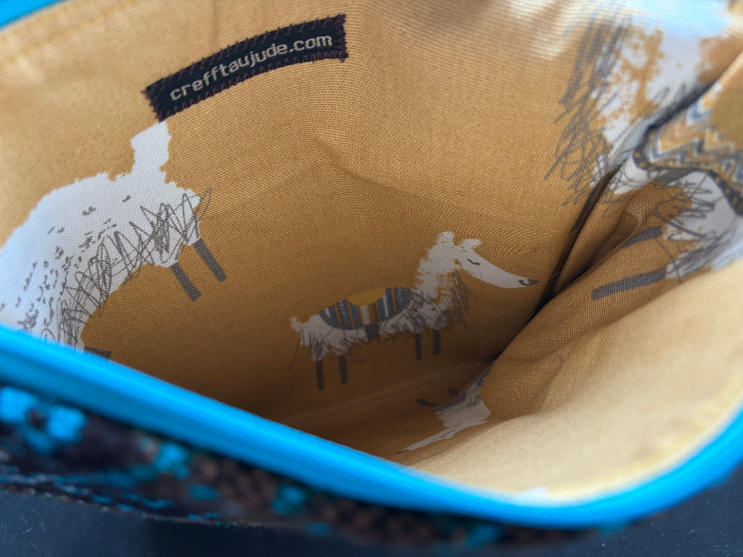 Welsh wool tapestry crossbody bag