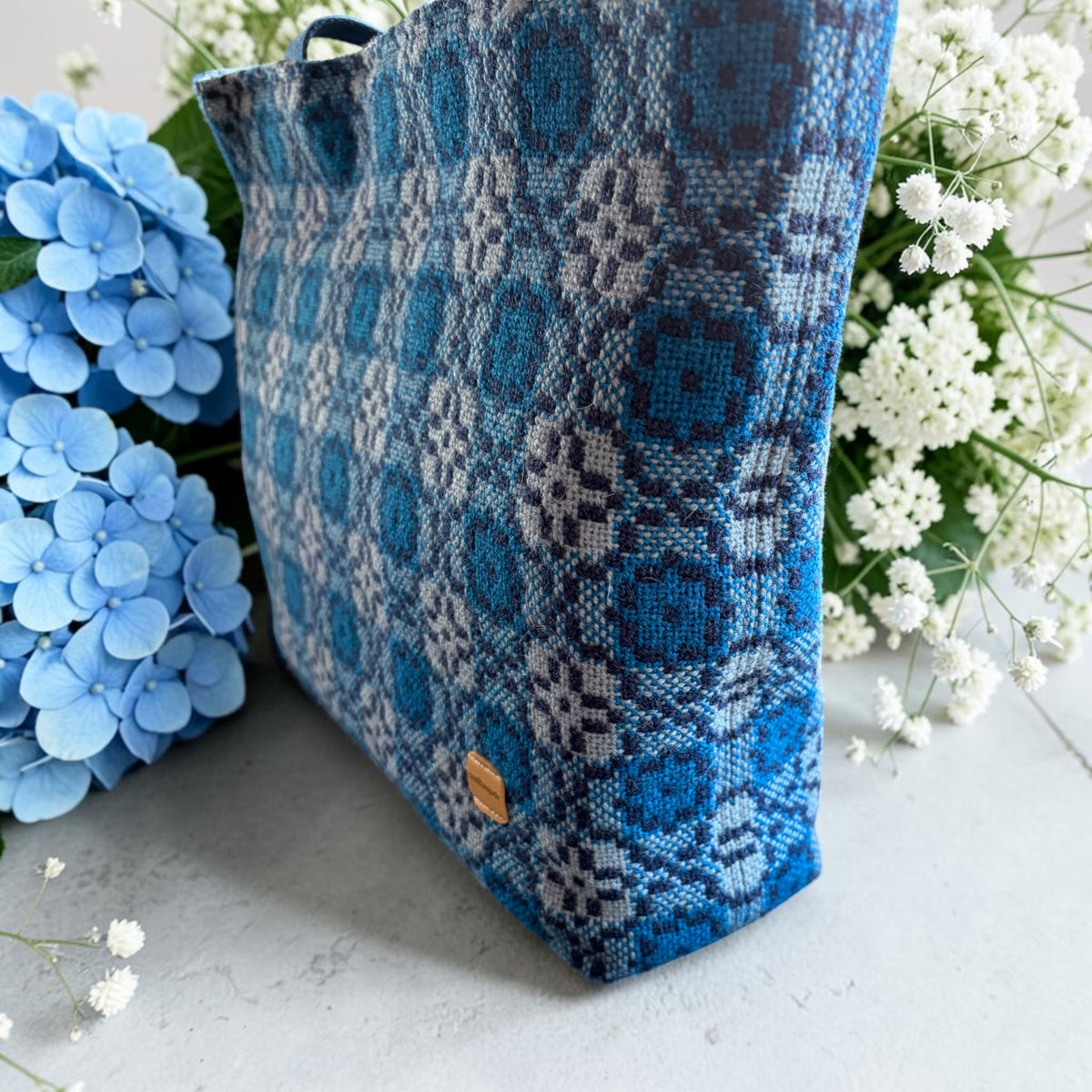 The Teifi tote in Welsh tapestry