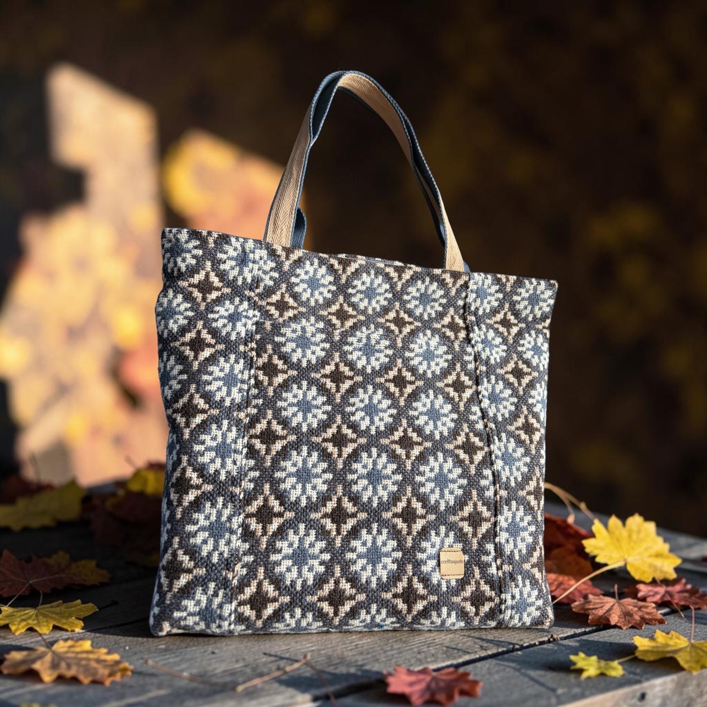 Welsh wool tapestry tote