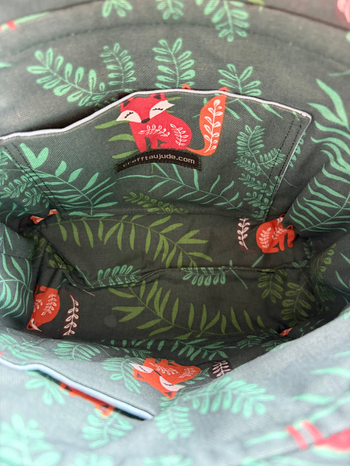 The Dyfi handbag in Welsh tapestry