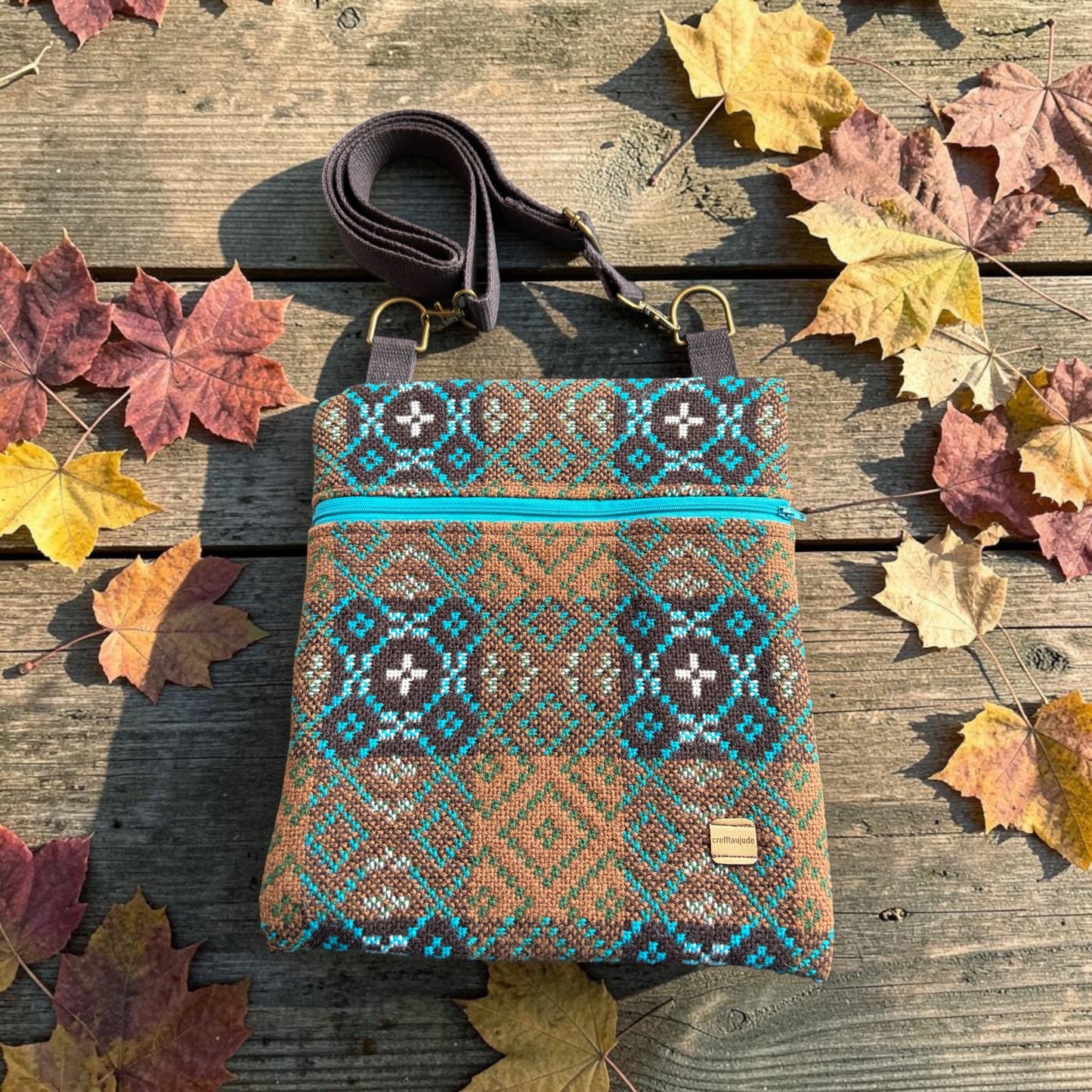 Welsh wool tapestry crossbody bag