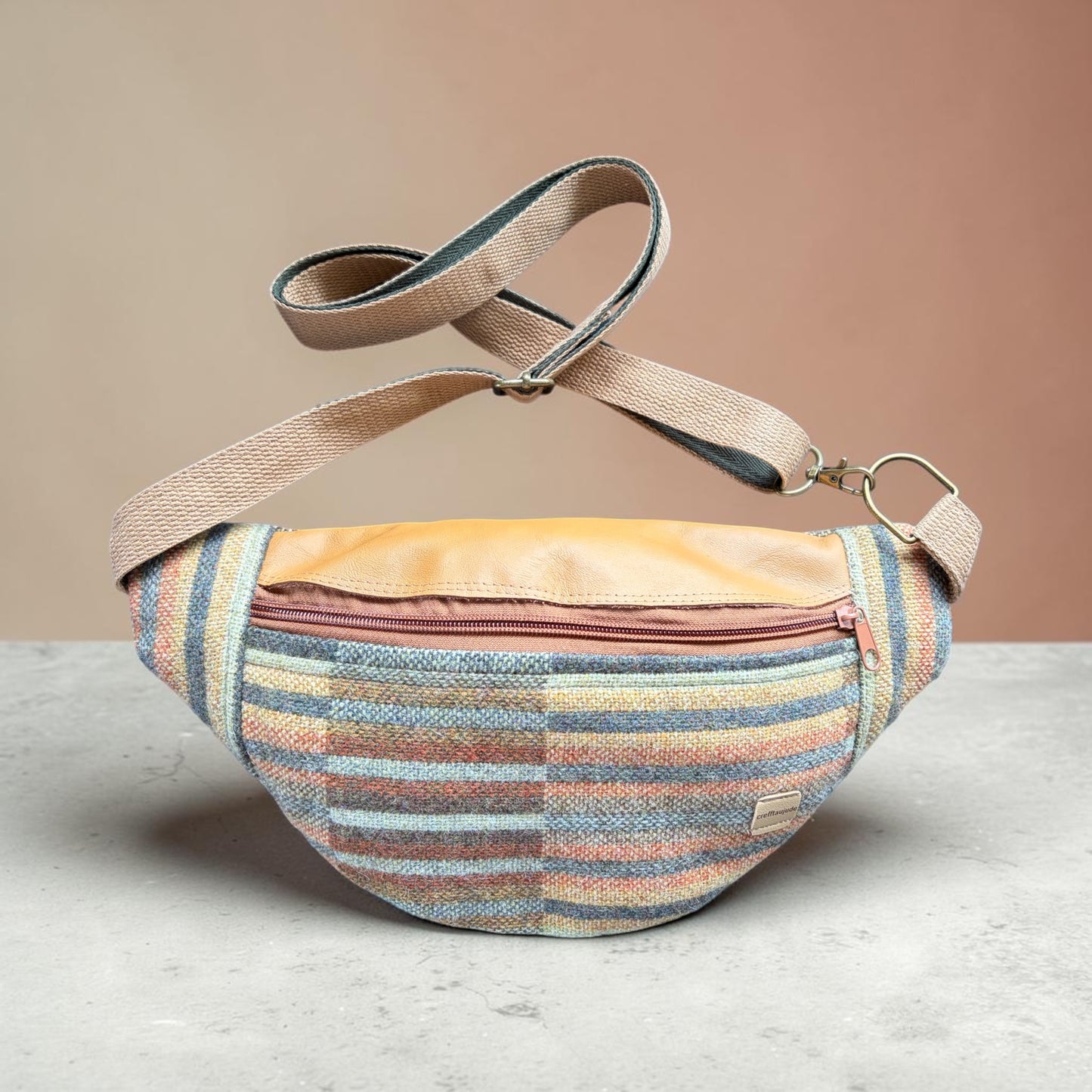 Wool & Leather Crossbody Bum Bag