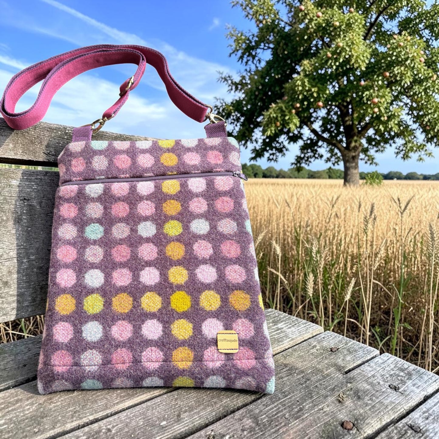 Wool crossbody bag