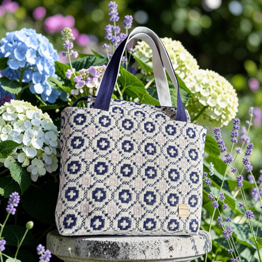 The Dyfi handbag in Welsh tapestry