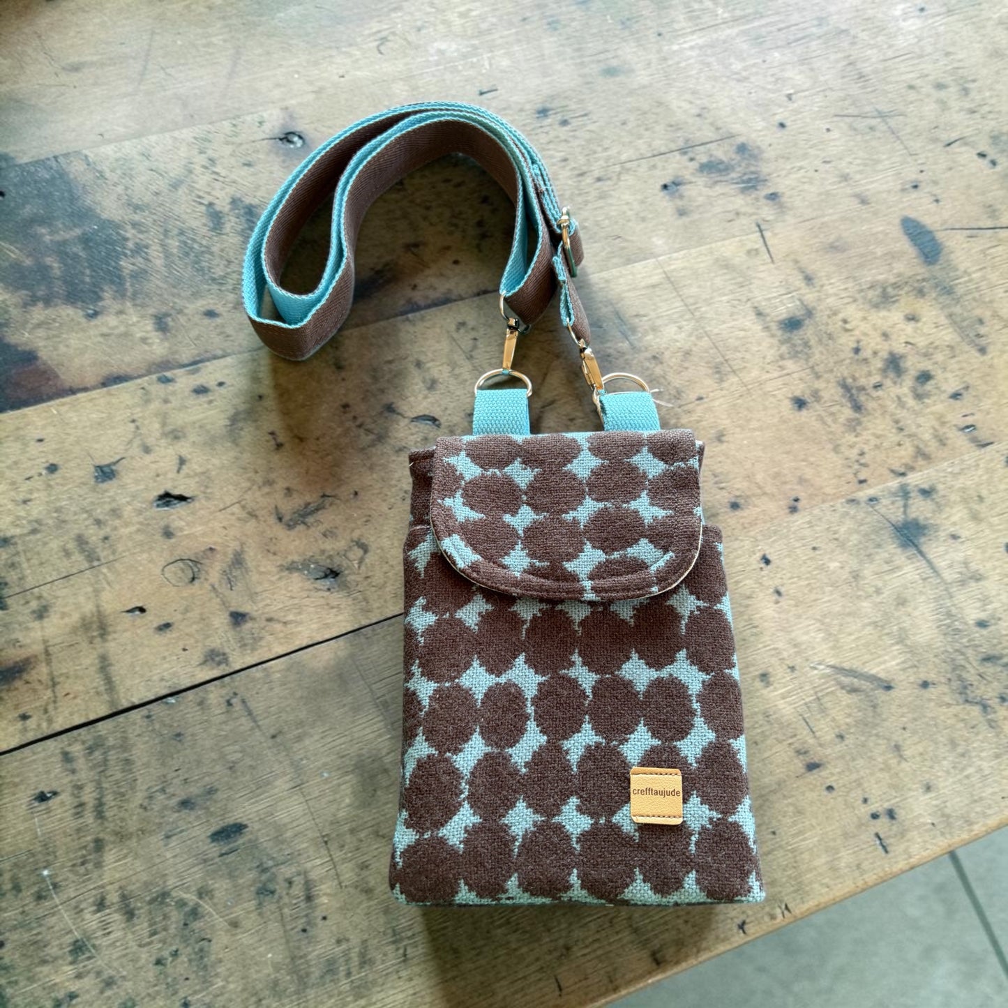 Wool small crossbody /mobile phone bag