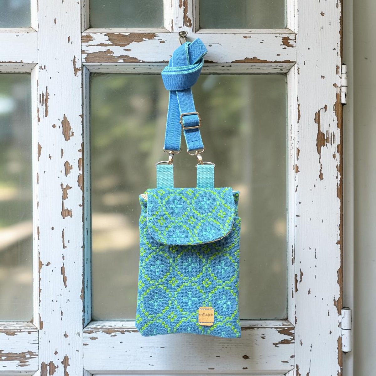 The Melindwr mini phone bag in Welsh tapestry