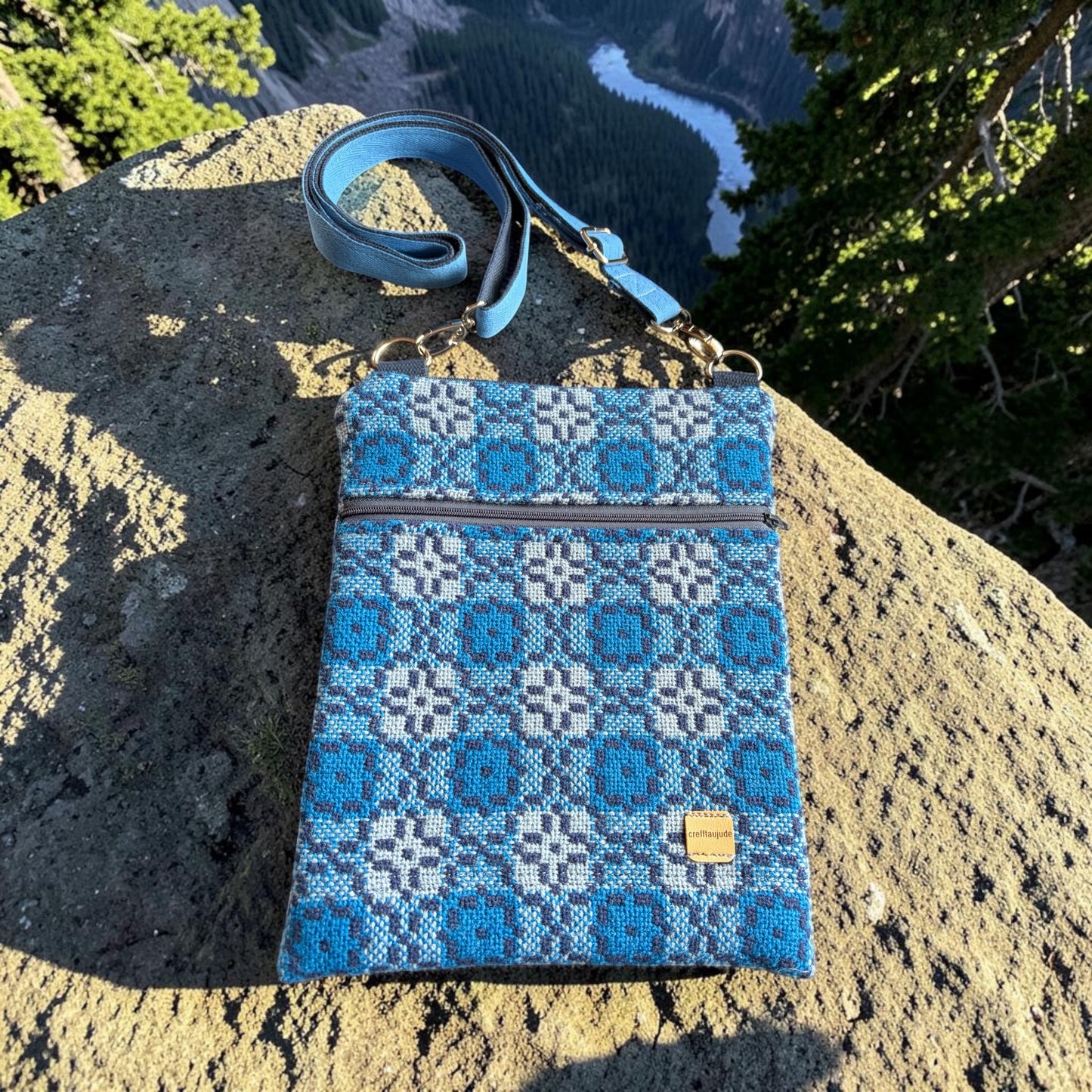 Welsh wool tapestry crossbody bag