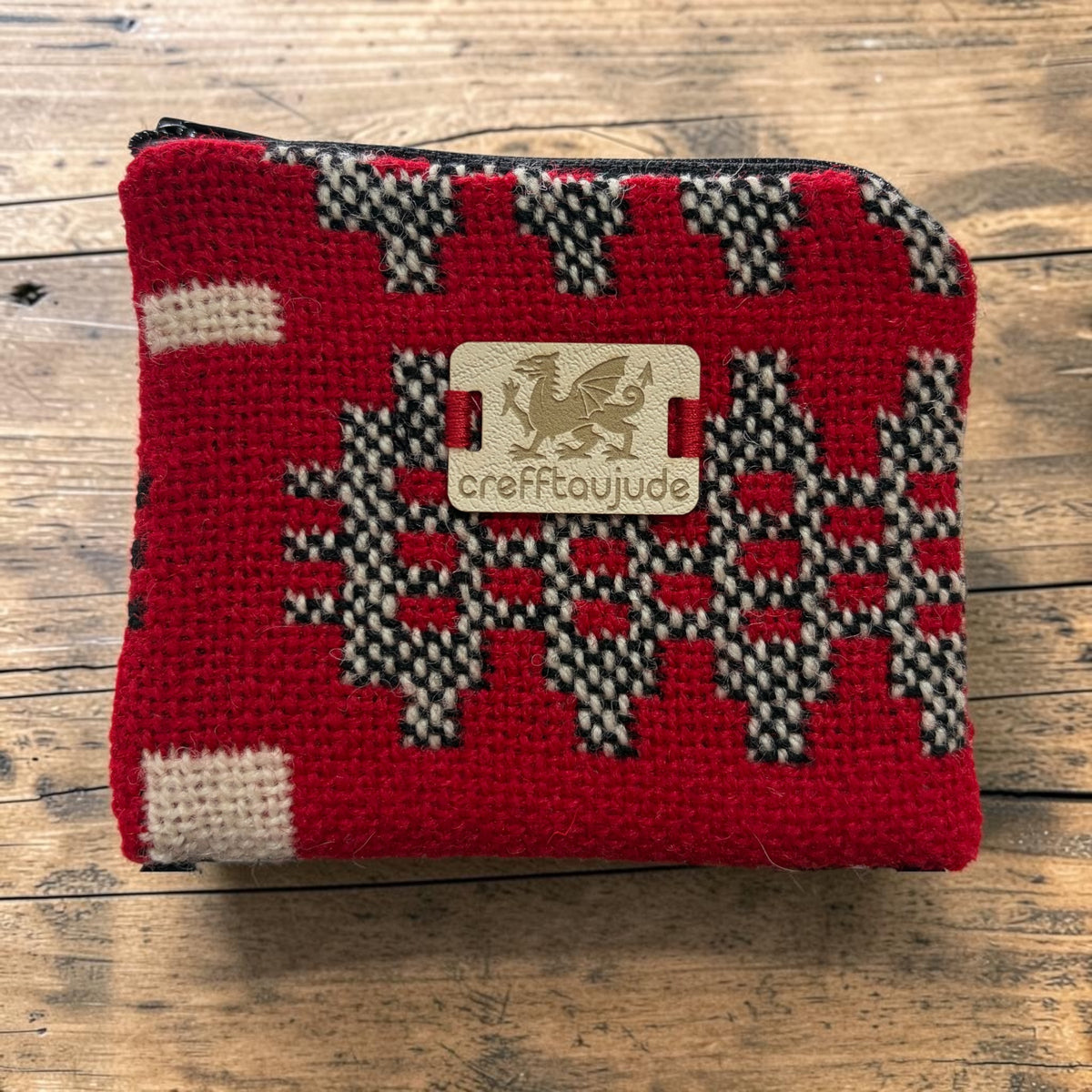 Red, Cream & Black Welsh Tapestry Small Purse