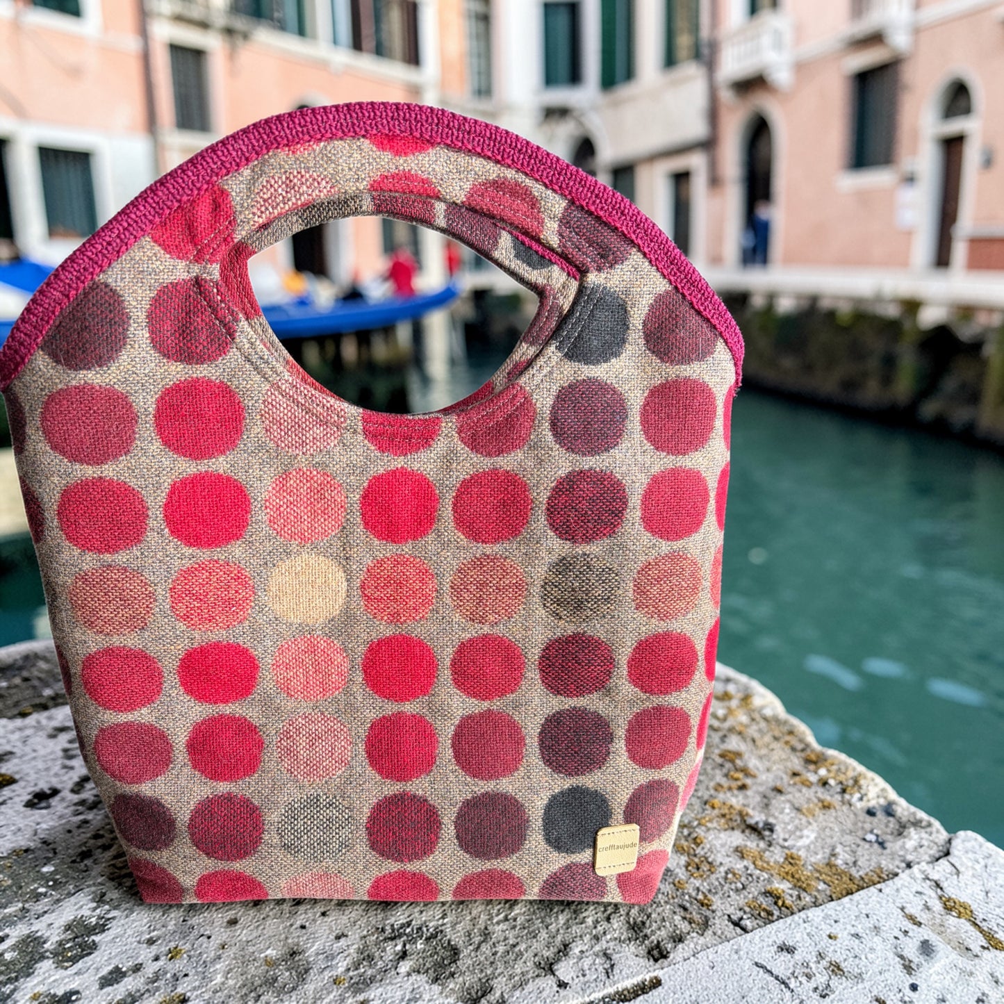 Handcrafted wool handbag